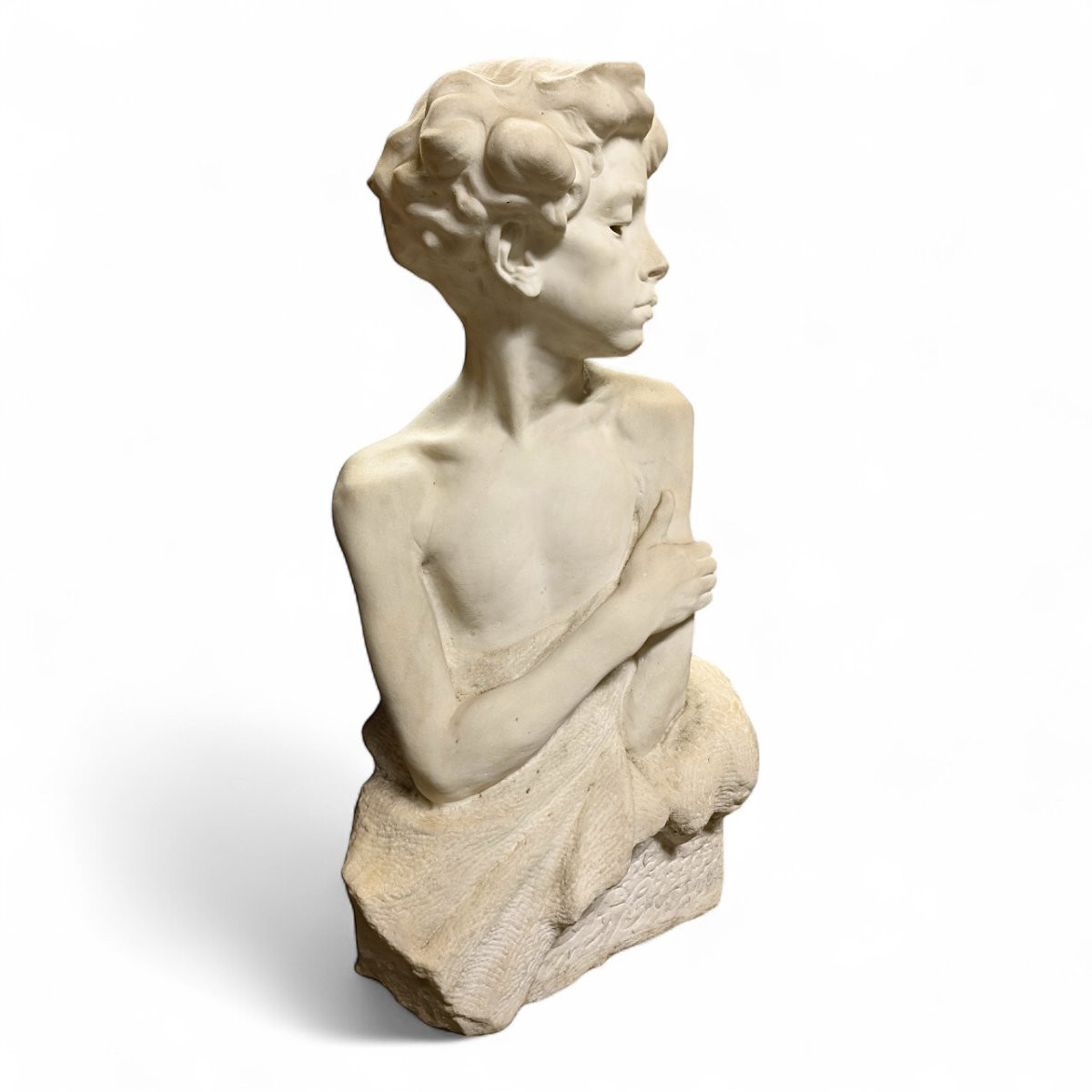 Aldo Buttini - Busto di un Giovane Assorto - Italia Anni 30-photo-1